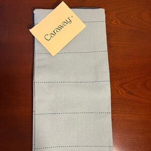 Caraway Blue Kitchen Tea Towel with Stitch Detail NWT